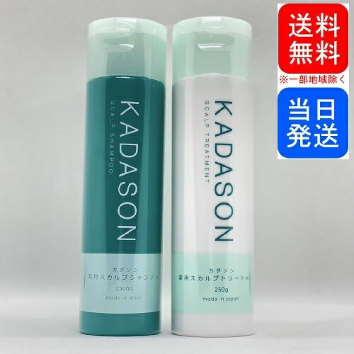 【複数購入 割引クーポン配布中】カダソン KADASON 薬用スカルプシャンプー 250ml & トリートメント 250g セット