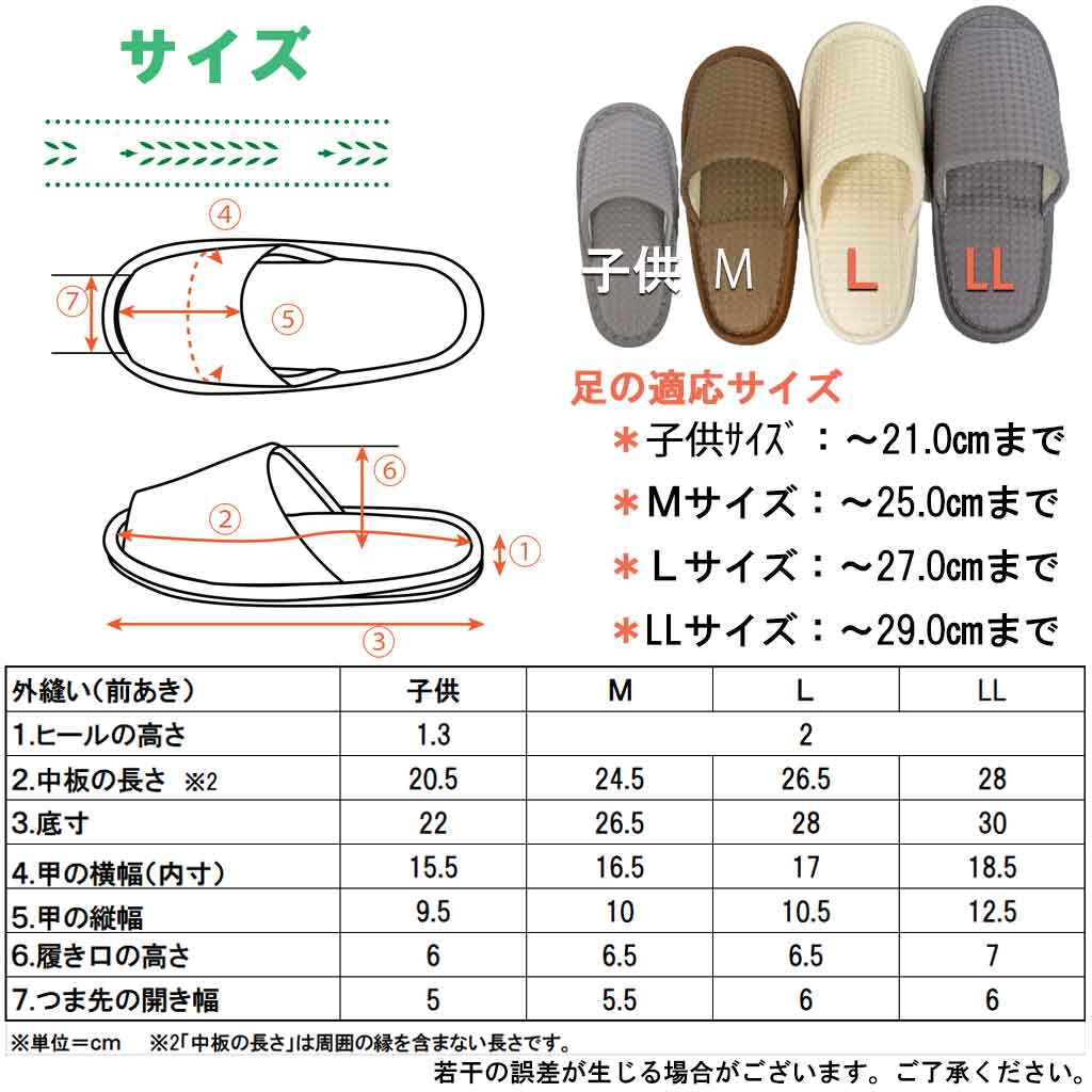 サイズ表