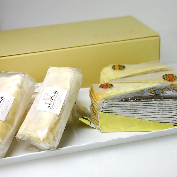 ミルクレープ4個＋クレープロール4本セット【楽ギフ_包装選択】