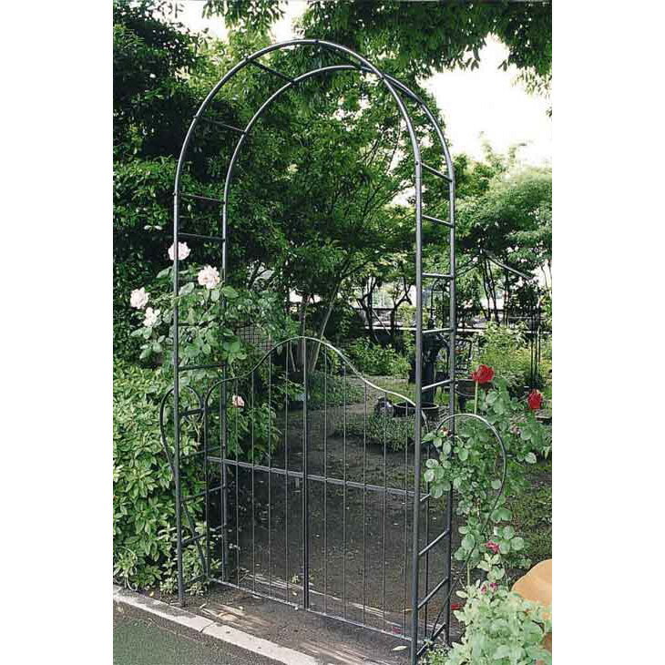 【ジャービス商事】門扉付アーチ1型 34115 【ガーデニング用大型アイテム】【代引不可】