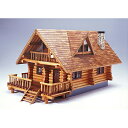 【日本製】木製1/24 ログハウス【ウッディジョーの木製模型】WoodyJOE【代引不可】趣味 初心者 ギフト プレゼント 天然木 レーザーカット加工 組立キッ...