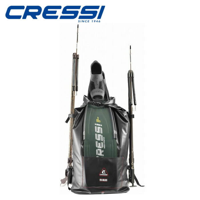 CRESSI 防水 バックパック ドライ ガラバッグDRY GARA BAG 容量60L フィン用ポケット付