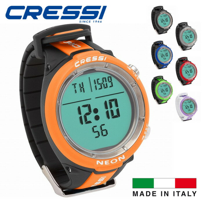 CRESSI ダイブコンピューター ネオンNEONスクーバダイビング ＆ フリーダイビング兼用 ウォッチタイプ ユーザーの電池交換可能