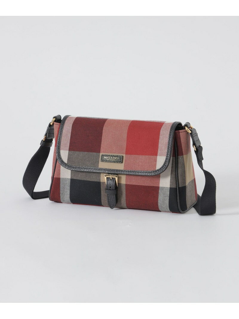 クレストブリッジチェックキャンバスかぶせショルダー BLUE LABEL CRESTBRIDGE ブルーレーベル / ブラックレーベル・クレストブリッジ バッグ その他のバッグ ベージュ レッド【送料無料】[Rakuten Fashion]