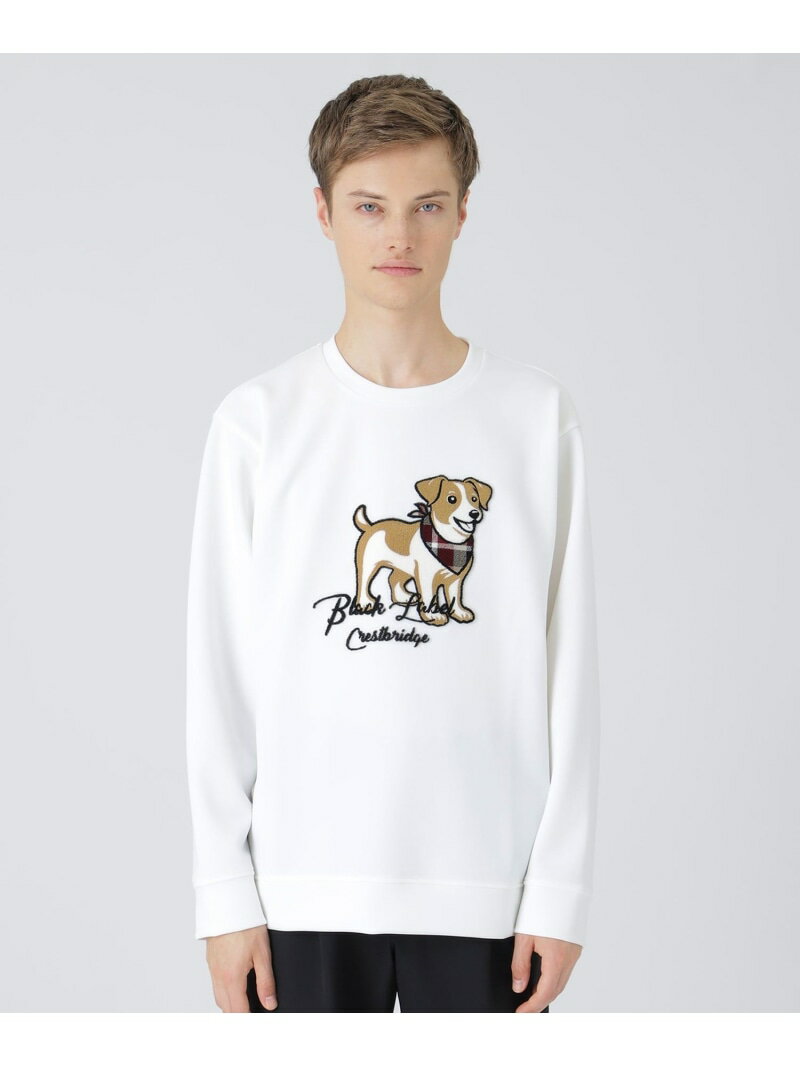 【一部店舗限定】ハブラシジャックラッセルテリアスウェットシャツ BLACK LABEL CRESTBRIDGE ブルーレ..