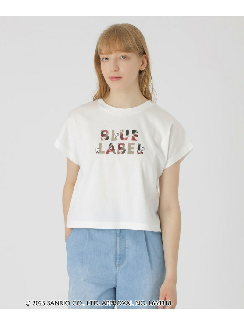 【ハローキティコラボ】ロゴグラフィックTシャツ BLUE LABEL CRESTBRIDGE ブルーレーベル / ブラックレーベル・クレストブリッジ トップス その他のトップス ブルー ホワイト ブラック ピンク【送料無料】[Rakuten Fashion]（楽天・BLUELABEL BLACKLABEL CRESTBRIDGE）