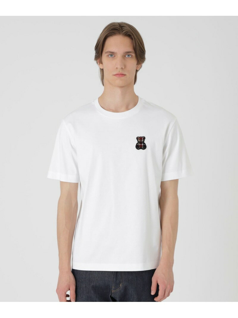 【WEB・一部店舗限定】ハブラシベアーワッペンTシャツ BLACK LABEL CRESTBRIDGE ブルーレーベル / ブラックレーベル・クレストブリッジ トップス その他のトップス ブラック ホワイト レッド【送料無料】[Rakuten Fashion]