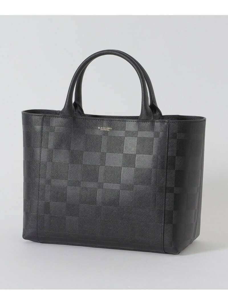 エンボスチェックドライビングトート BLACK LABEL CRESTBRIDGE ブルーレーベル / ブラックレーベル・クレストブリッジ バッグ その他のバッグ ベージュ ブラック【送料無料】[Rakuten Fashion]
