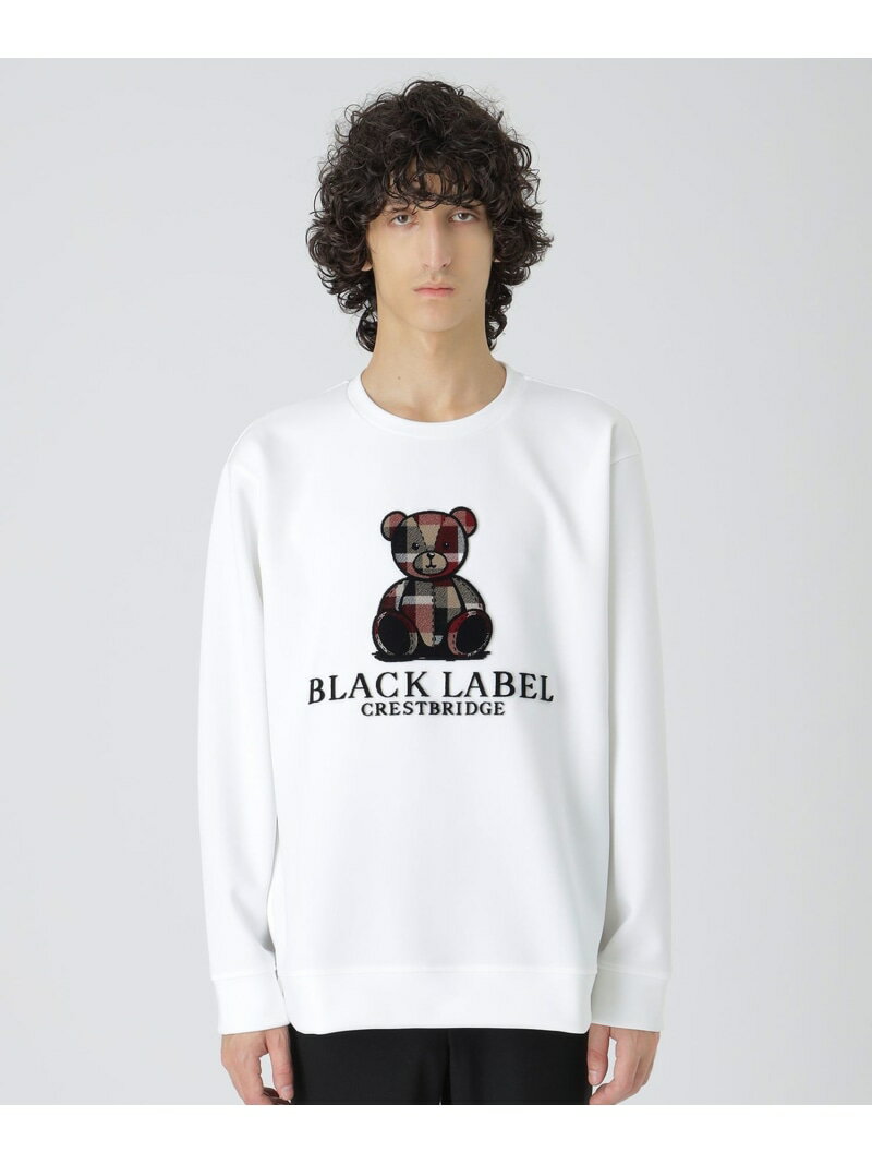 【一部店舗限定】ハブラシベアースウェットシャツ BLACK LABEL CRESTBRIDGE ブルーレーベル / ブラック..