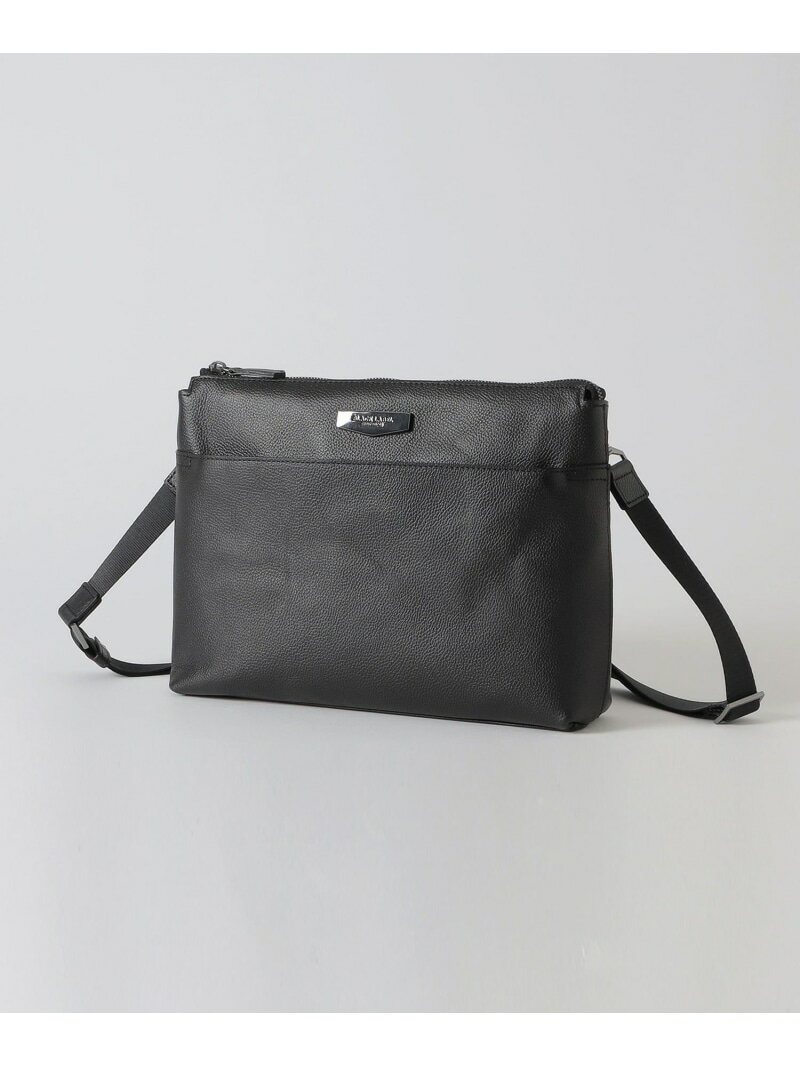 【SALE／20%OFF】シュリンクレザーサコッシュ BLACK LABEL CRESTBRIDGE ブルーレーベル / ブラックレーベル・クレストブリッジ バッグ その他のバッグ ベージュ ブラック【RBA_E】【送料無料】[Rakuten Fashion]