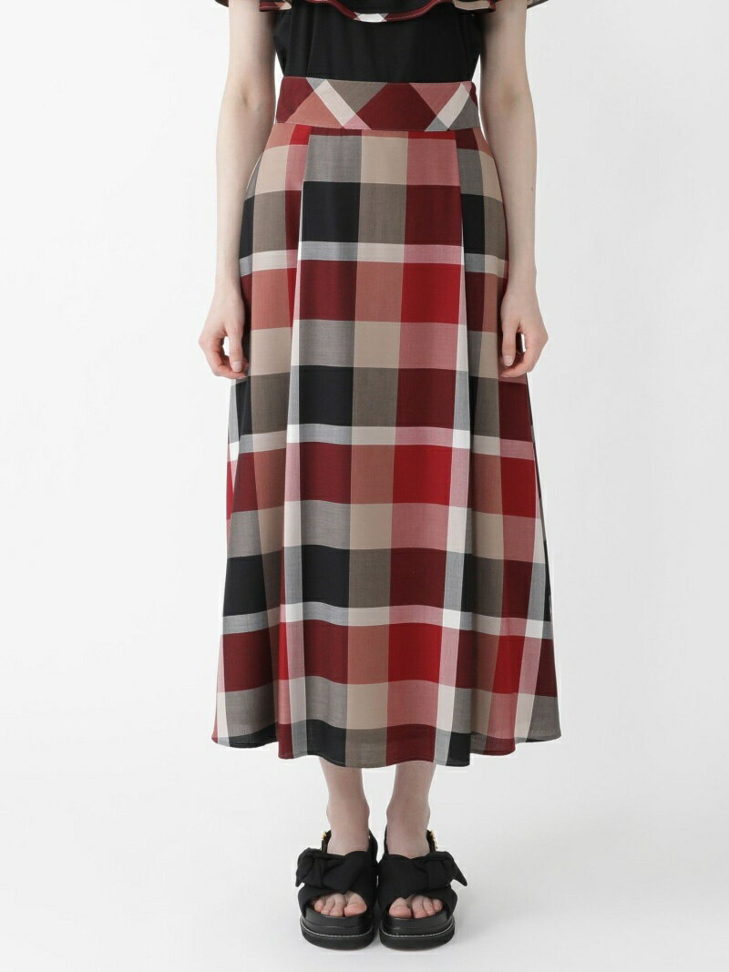 【SALE／15%OFF】クレストブリッジチェックライトエアリーツイル マキシスカート BLUE LABEL CRESTBRIDGE ブルーレーベル / ブラックレーベル・クレストブリッジ スカート ミニスカート レッド ブルー カーキ【RBA_E】【送料無料】[Rakuten Fashion]