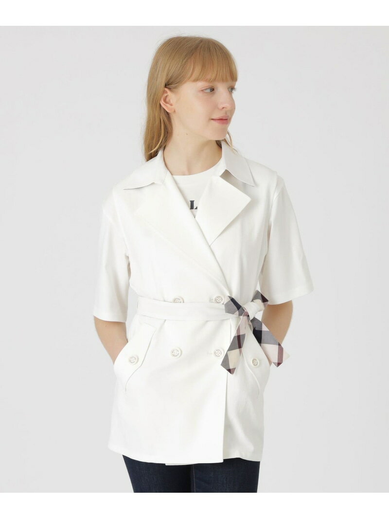 【店舗限定】ドライオックスジレ BLUE LABEL CRESTBRIDGE ブルーレーベル / ブラックレーベル・クレストブリッジ ジャケット・アウター テーラードジャケット・ブレザー ネイビー ホワイト【送料無料】[Rakuten Fashion]