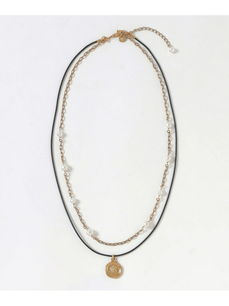 【SALE／55%OFF】コード2連ネックレス BLUE LABEL CRESTBRIDGE ブルーレーベル / ブラックレーベル・クレストブリッジ アクセサリー・腕時計 その他のアクセサリー・腕時計 ベージュ ブラック【RBA_E】【送料無料】[Rakuten Fashion]