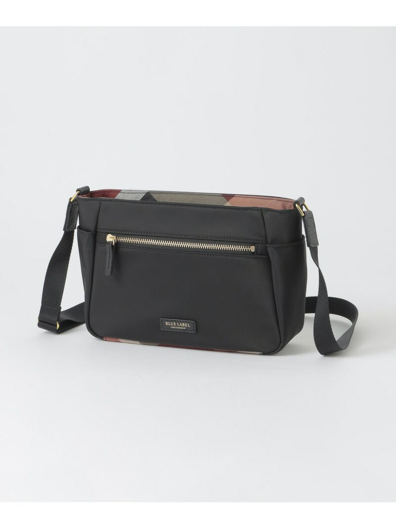パーシャルクレストブリッジチェックナイロンミニショルダー BLUE LABEL CRESTBRIDGE ブルーレーベル / ブラックレーベル・クレストブリッジ バッグ その他のバッグ ネイビー ブルー ブラック【送料無料】[Rakuten Fashion]