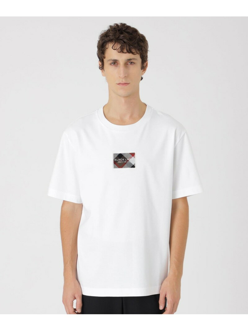 ハブラシワッペンTシャツ BLACK LABEL CRESTBRIDGE ブルーレーベル / ブラッ