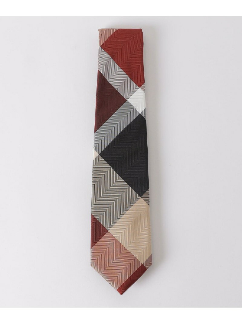 ヘリンボーンクレストブリッジチェックタイ BLACK LABEL CRESTBRIDGE ブルーレーベル / ブラックレーベル・クレストブリッジ スーツ・フォーマル ネクタイ・蝶ネクタイ レッド【送料無料】[Rakuten Fashion]