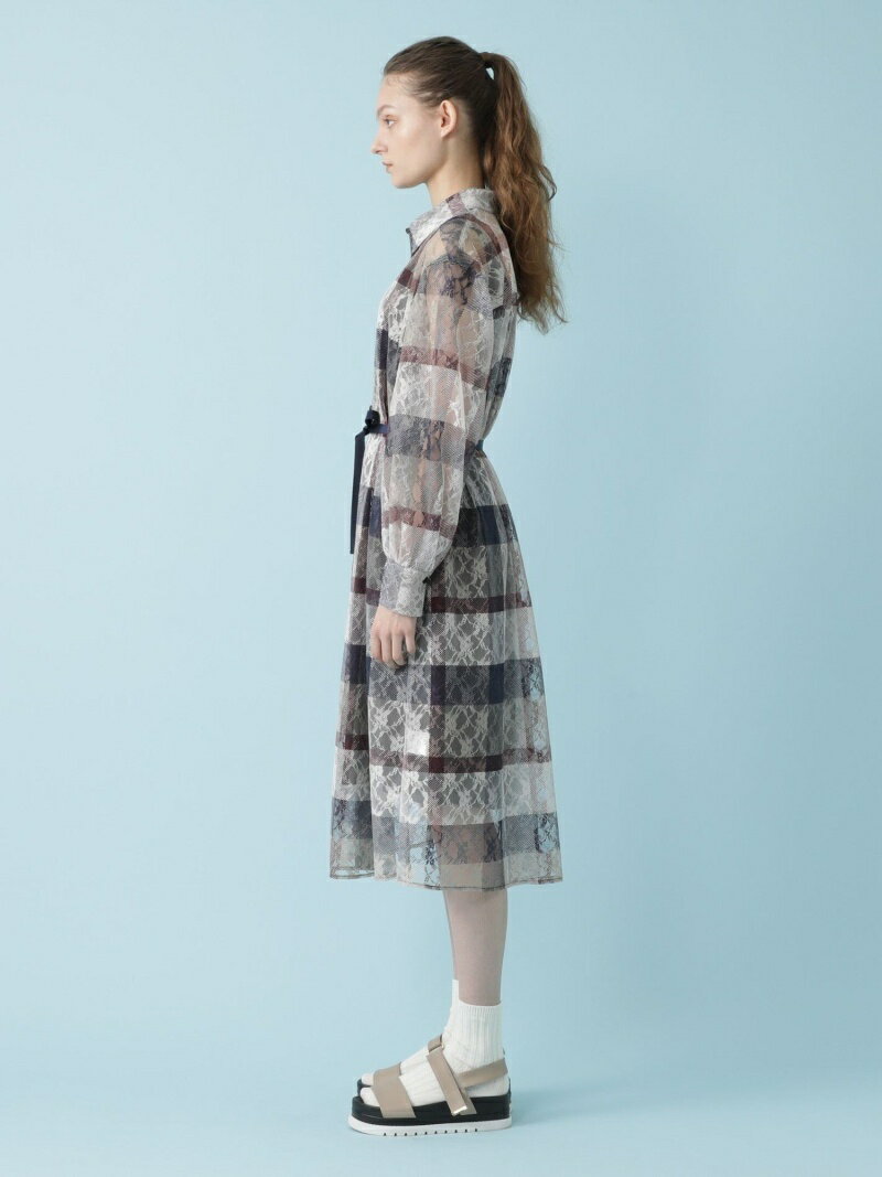 Label Label レッド レディース ワンピース Blue ブルーレーベル Blue Crestbridge Blue ブルーレーベル オンラインストア限定 Crestbridge Black ブラックレーベル クレストブリッジ Label クレストブリッジチェックレースプリント ワンピース Blue Label