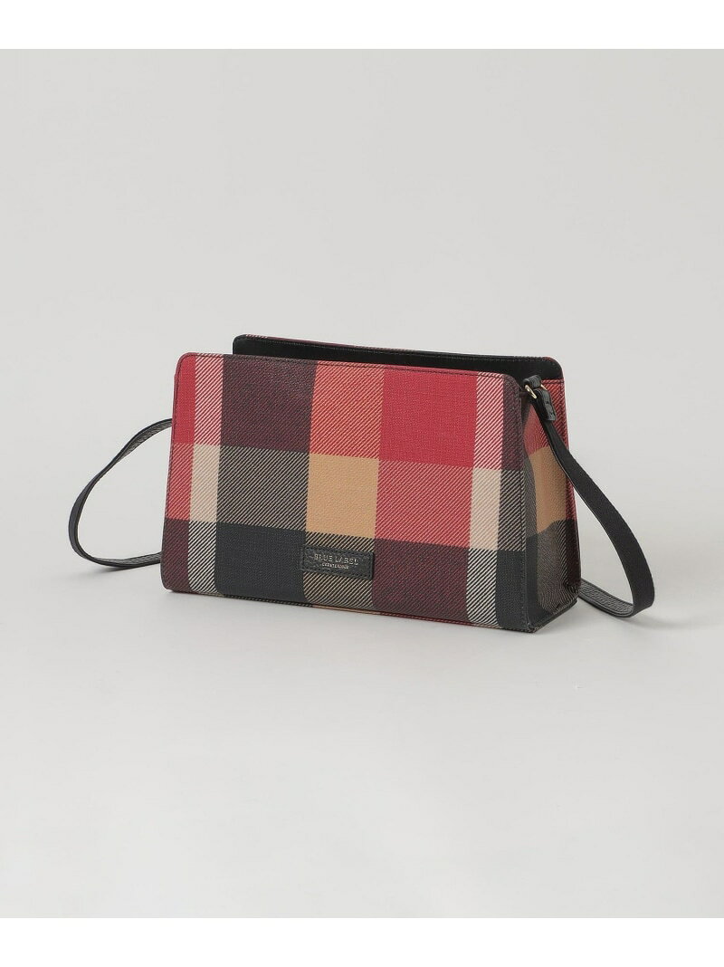 クレストブリッジチェックPVCミニショルダー BLUE LABEL CRESTBRIDGE ブルーレーベル / ブラックレーベル・クレストブリッジ バッグ その他のバッグ パープル レッド【送料無料】[Rakuten Fashion]