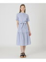 コットンライクナチュラルローンシャツドレス BLUE LABEL CRESTBRIDGE ブルーレーベル / ブラックレーベル・クレストブリッジ ワンピース・ド...