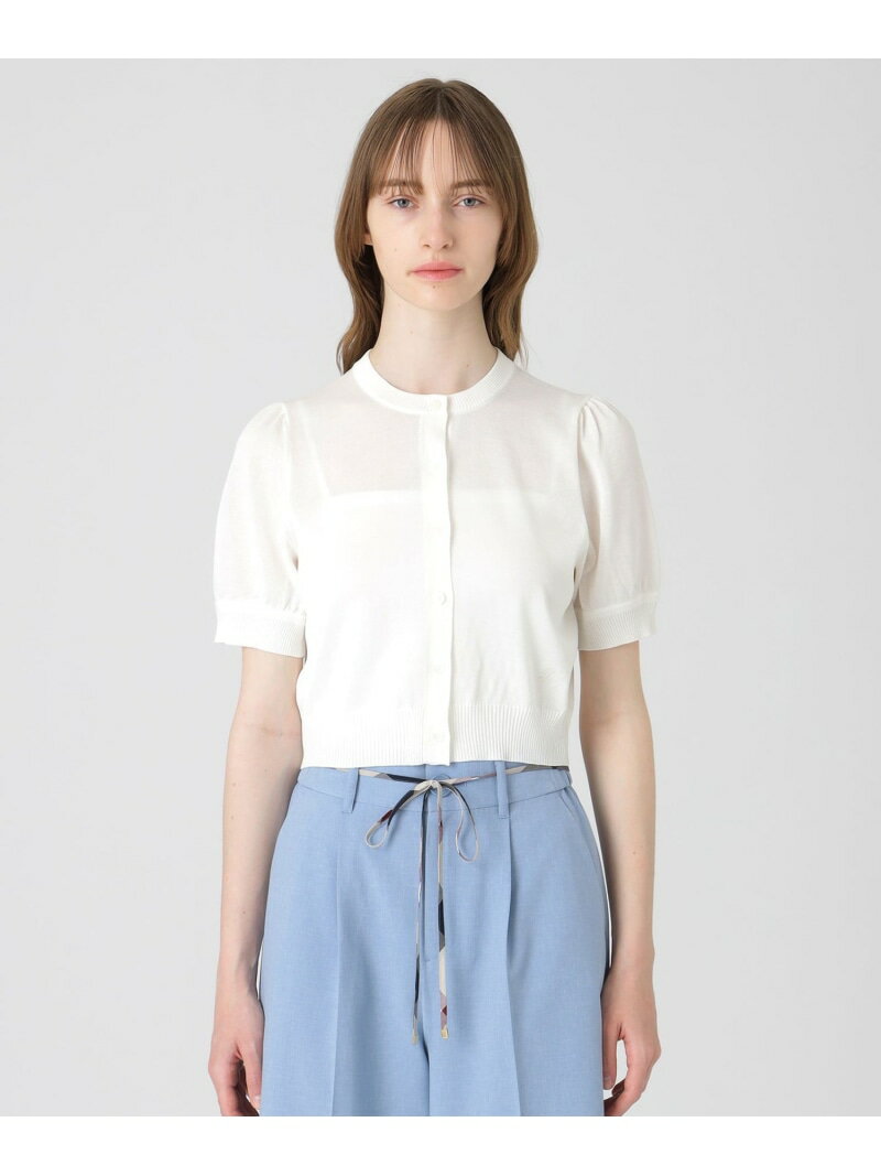 【SALE／23%OFF】ドライレーヨンニットカーディガン BLUE LABEL CRESTBRIDGE ブルーレーベル / ブラックレーベル・クレストブリッジ トップス ニット ネイビー ホワイト【RBA_E】【送料無料】[Rakuten Fashion]