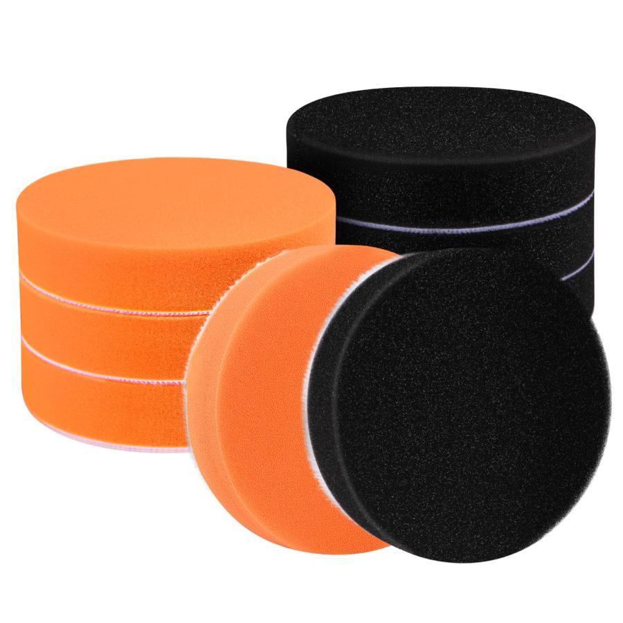 IROKCAKPT ポリッシャー バフ 125mm 6個セット,電動ポリッシャー用スポンジバフ,超細粒子の柔らかウレタンスポンジバフです マジックテ
