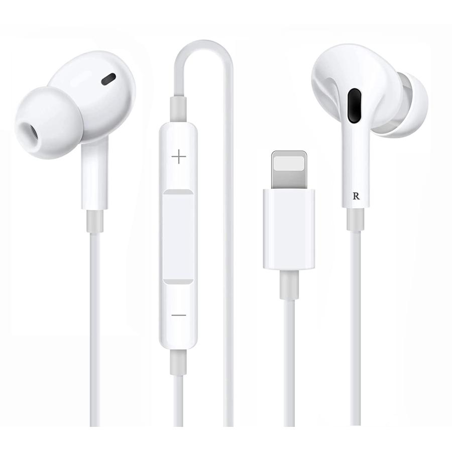乐天商城 - イヤホン 有線 マイク付き iPhone 用 イヤフォン 重低音 高遮音性 音量調節 通話対応 ヘッドホン リモコン付き オンライン会議 カナル型