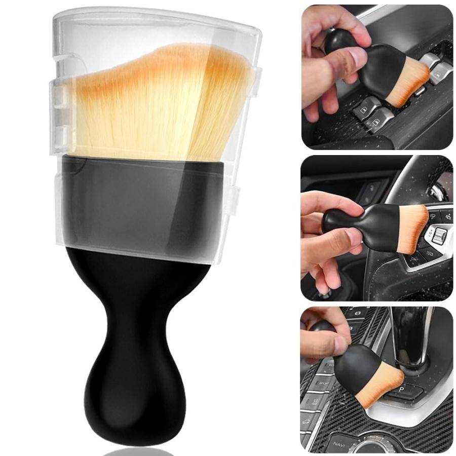洗車ブラシ 車用ブラシ 車内ダストブラシ 1セット 車詳細クリーニングブラシ 車内掃除用 内部の隙間 内装/排気口/座席革/扉/吹き出し口用 柔らか