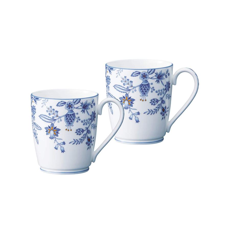 Noritake ノリタケ マグカップ (ペアセット) 295cc ブルーソレンティーノ色線仕上げ 電子レンジ対応 食洗器対応 2個 ブルー ボーン