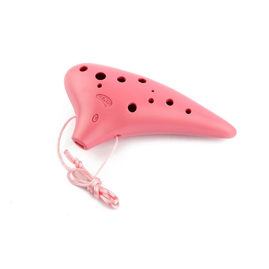 乐天商城 - TNG オカリナ 楽器 [ 12穴 / アルト/ピンク ] プラスチック C調 AC (ストラップ付き) Ocarina 吹奏管 樹脂 桃色