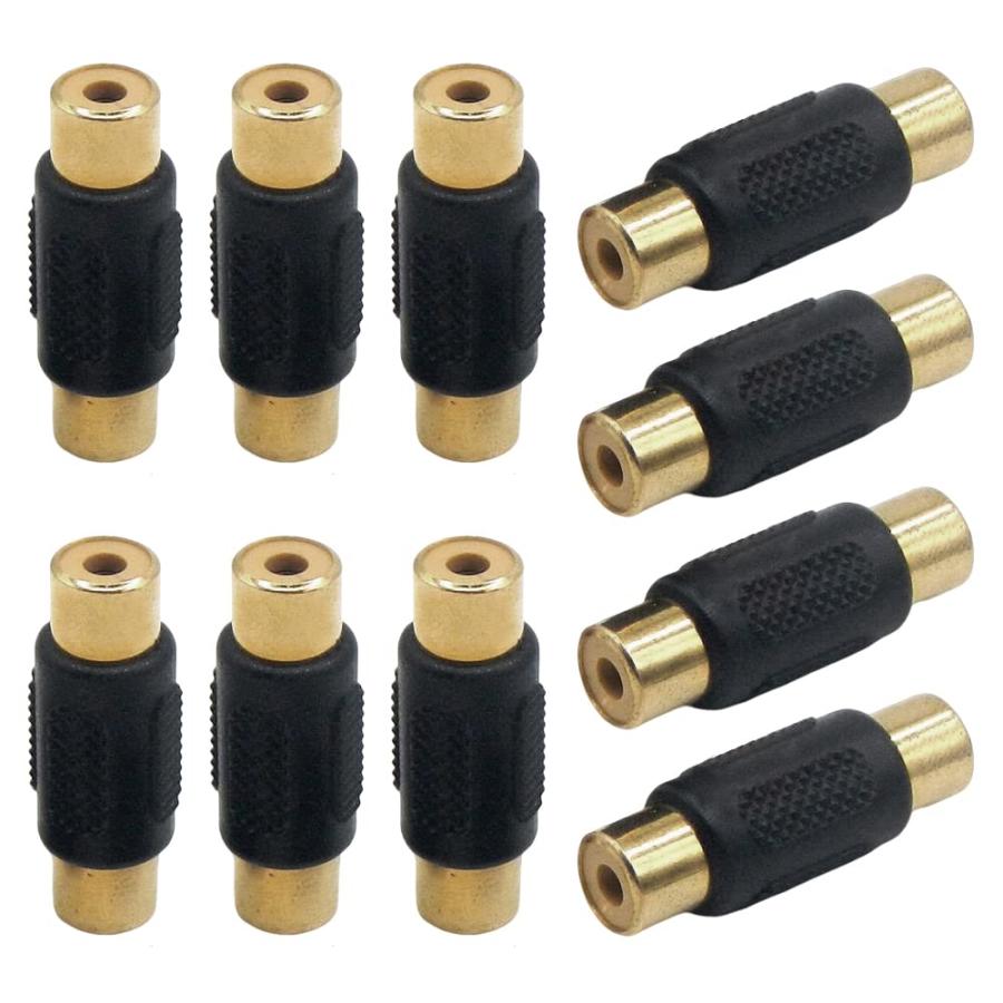 乐天商城 - LOYELEY RCA 延長アダプタ メスメス 中継プラグ 10個セット 延長 中継 コネクタ プラグ 変換アダプタ メスメスコネクタ 金メッキ カ