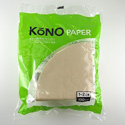 kono（コーノ式）2人用 ペーパー ブラウン 100枚入り MD-25 brown(3.0)