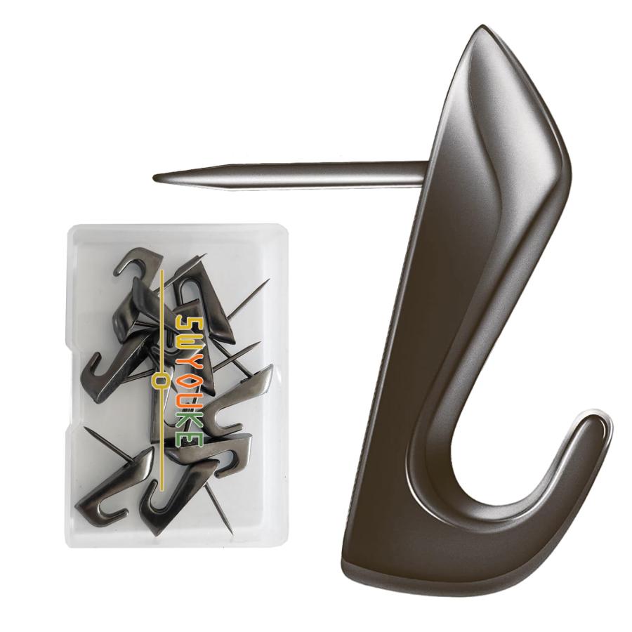 5WYOUKE 画鋲 フック 10個入 石膏ボード フック ピンフック 壁掛け フック 耐荷重 約9kg おしゃれ 壁 傷つけない 強力 跡が残らな