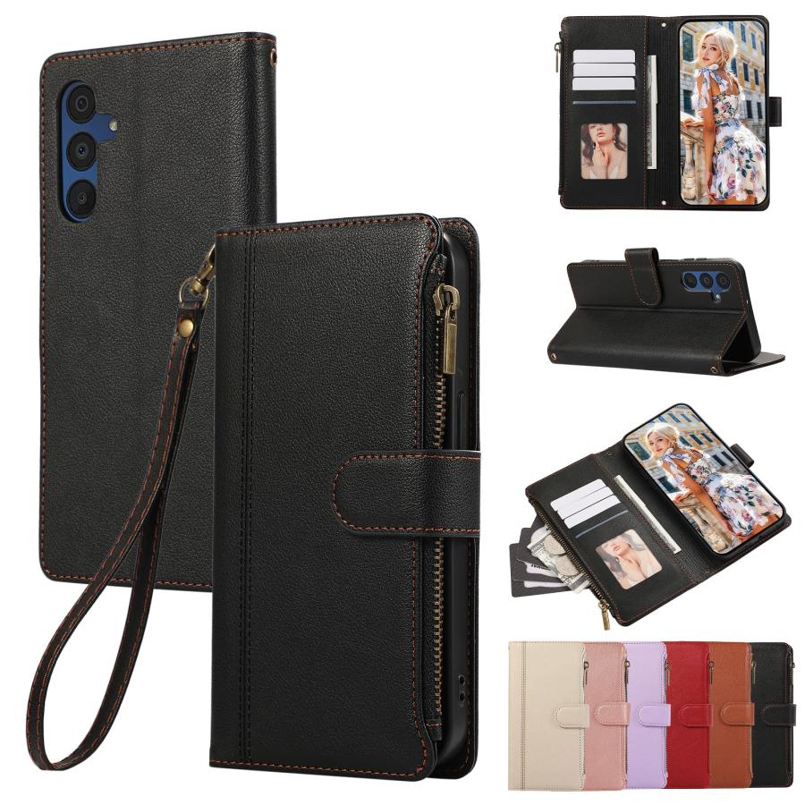 KW-LINK Galaxy A54 5G ケース 手帳型 au SCG2 ケース 小銭入れ ファスナー型 docomo SC-53D 携帯カバー