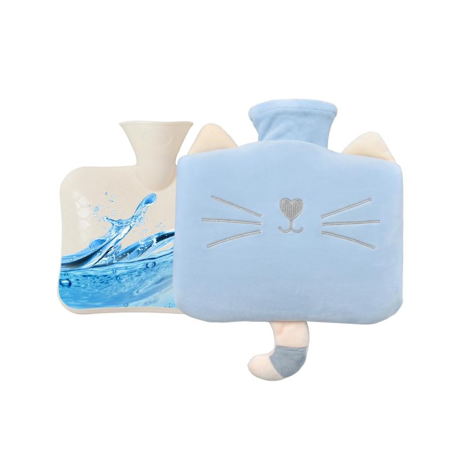 SOHAPI 湯たんぽ お湯入れ ゆたんぽ 電気不要 かわいい エコ 湯タンポ キャンプ 4~8H長時間保温 省エネ 注水式 容量1.2L 柔らかく