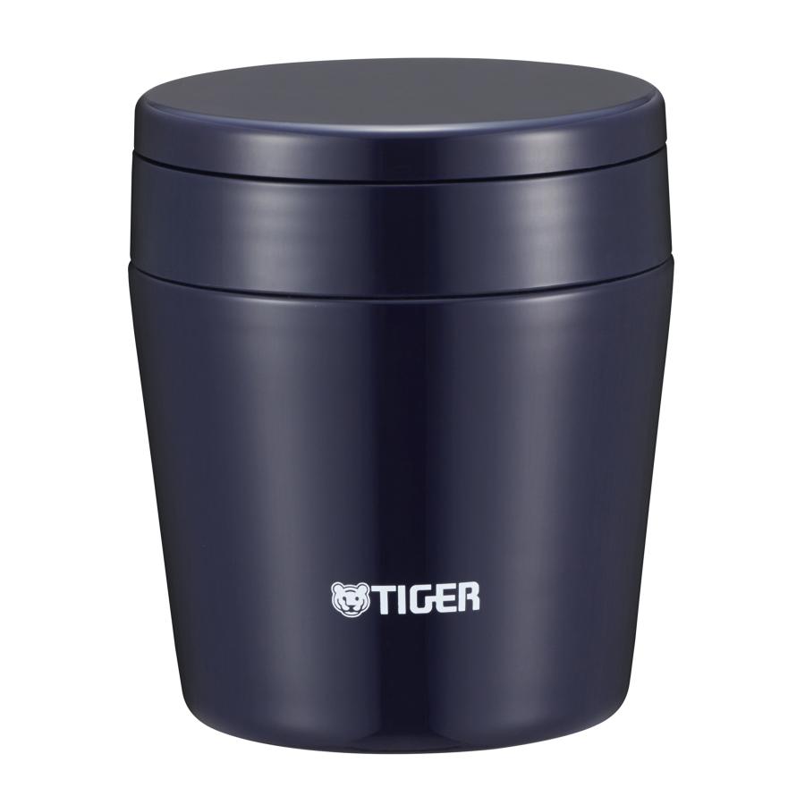 乐天商城 - タイガー 魔法瓶 真空 断熱 スープ ジャー 250ml 保温 弁当箱 広口 まる底 インディゴブルー MCL-B025-AI Tiger