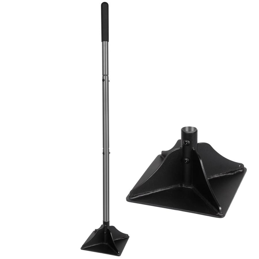 Walensee スチール製 タンパー 122cmハンドル付き 転圧 タンパー ゴム製グリップ付き アスファルトタン..