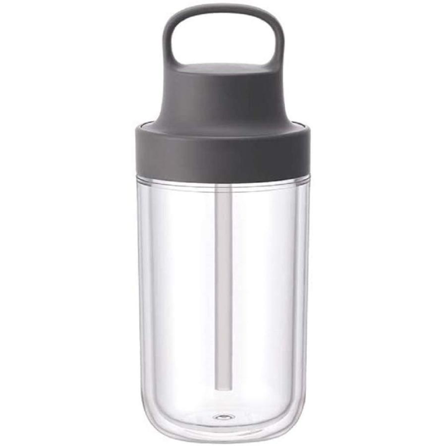 乐天商城 - KINTO (キントー) トゥーゴーボトル 360ml ダークグレー ストロー付き 軽量 水筒 食洗機対応 二重構造 20065
