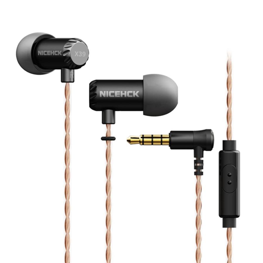 NICEHCK X39 6mm�����ʥߥå���1�� ���ʥ뷿����ۥ� 1DD �����󥳡��ȿ�ư�� 3.5mm�ץ饰 �ߥ˥����������� ���꡼�ץ���ۥ�