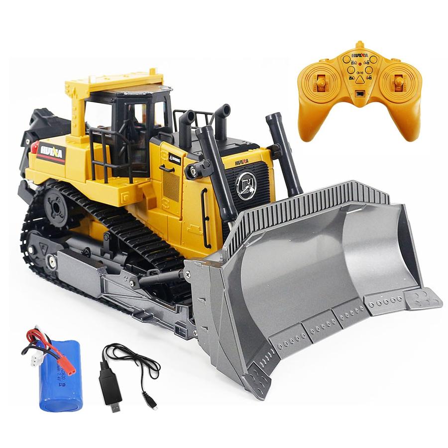 KKYOYRE ブルドーザー エンジニア車両 建設車両 リモコン作業車 車両おもちゃ リモコン工事カー 建設車両 トラック 知育玩具 男の子 女の子
