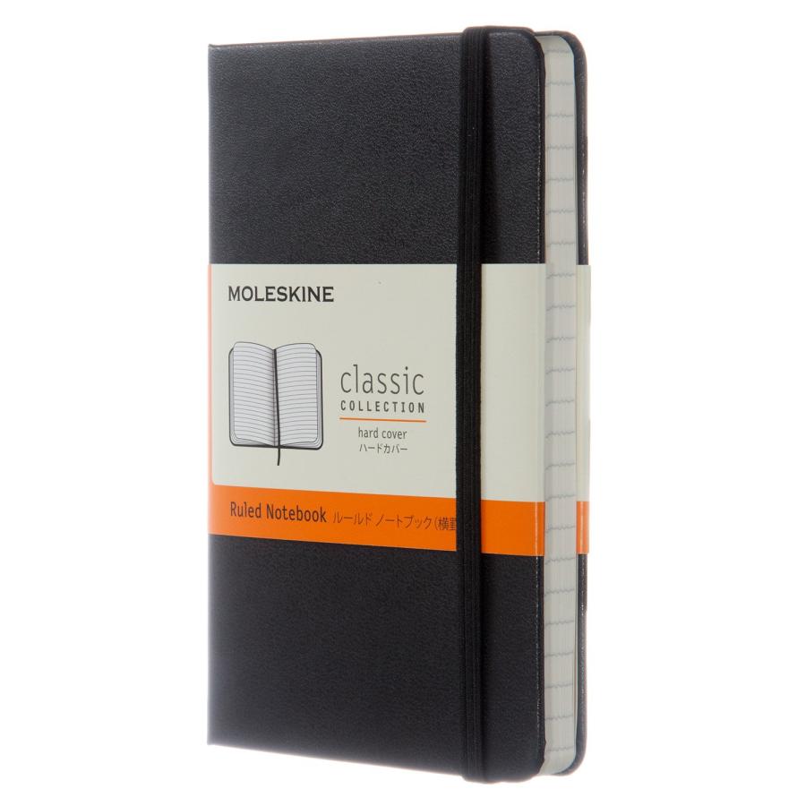 乐天商城 - モレスキン(Moleskine) ノート クラシック ノートブック ハードカバー 横罫 ポケットサイズ(横9cm×縦14cm) ブラック MM710