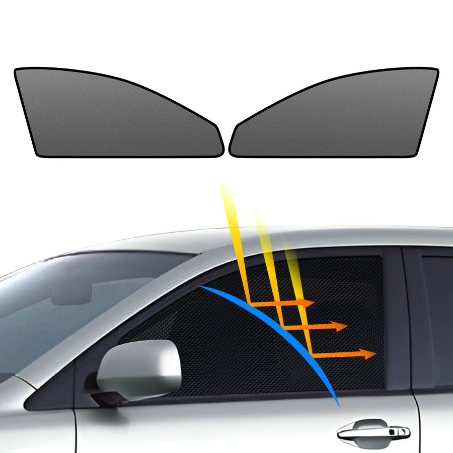 BLUESEATEC トヨタ ハリアー 60系 メッシュカーテン 遮光 マグネット式 サンシェード サイド用 3代目 H..