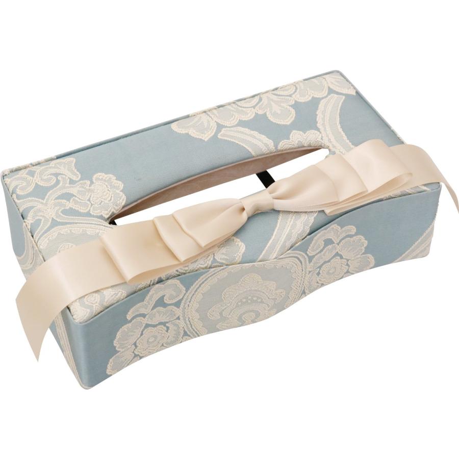 乐天商城 - ロイヤルアーデン アクアフラワー ティッシュBOXケース オペラブルー 76157 約2.7×14×8.5cm