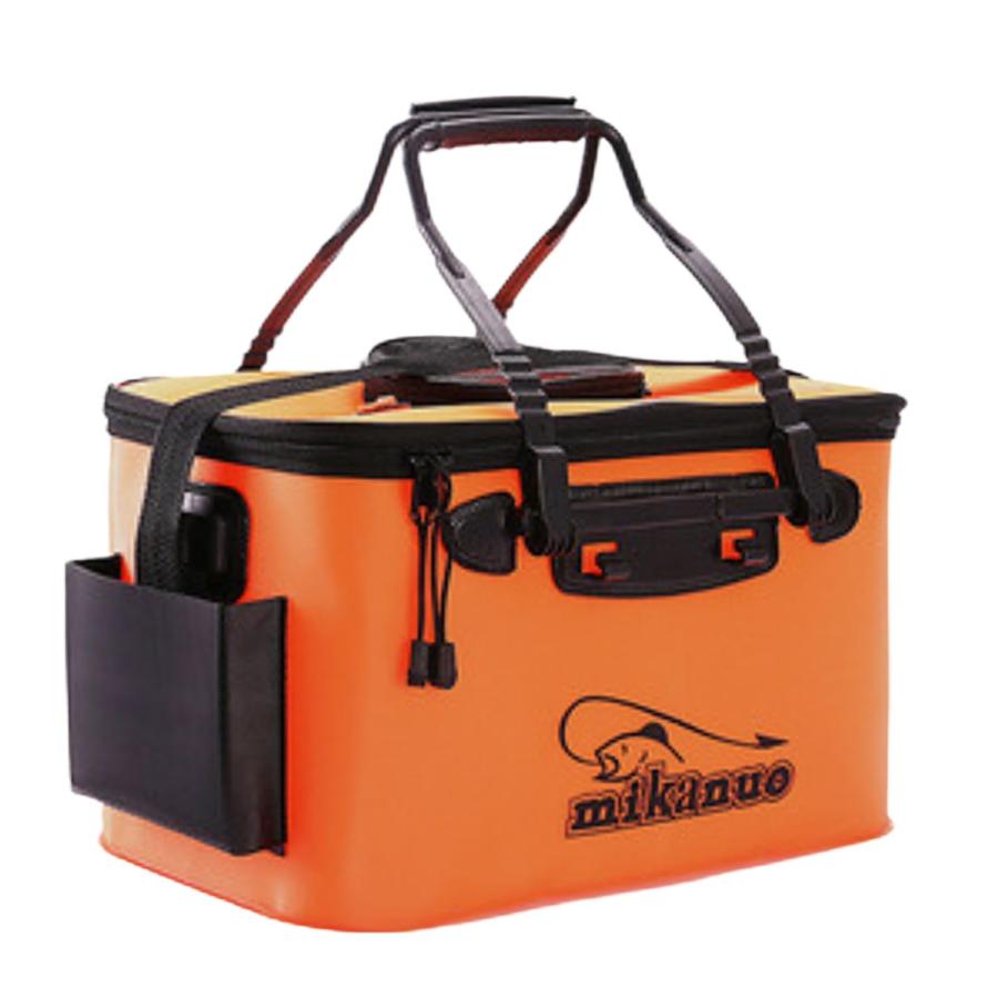 乐天商城 - FUKUMIDO バッカン 釣り クーラーボックス バケツ アウトドア 道具 折りたたみ アジング 活かし 40cm 23l 単品 オレンジ