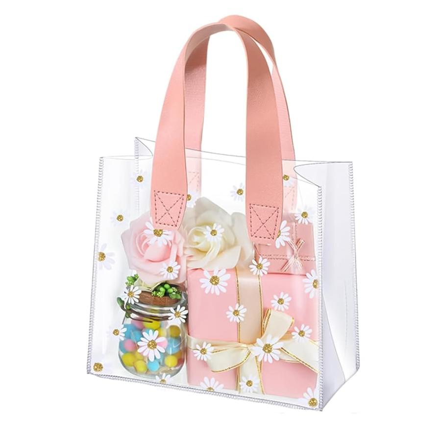 [LKCCTK] プールバッグ 透明バッグ ひなぎく ビーチバッグ 軽量 防水 大容量 お持ち運び便利 多用途 着替え収納 ビーチ 水泳 温泉 ジム