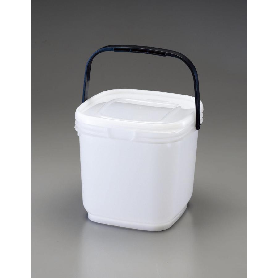 乐天商城 - エスコ 25.0L 角バケツ ふた付 EA991PG-25