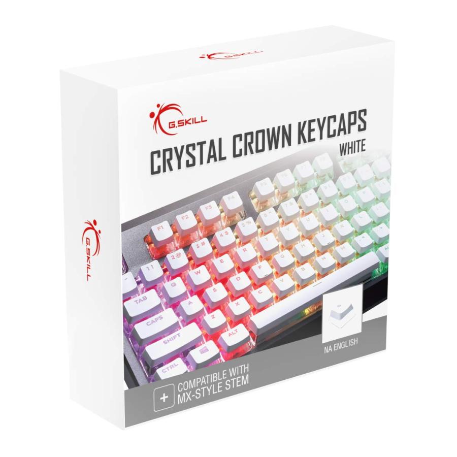 乐天商城 - G.SKILL クリスタルクラウンキーキャップ - メカニカルキーボード用透明レイヤー付きキーキャップセット フル104キー スタンダード ANSI