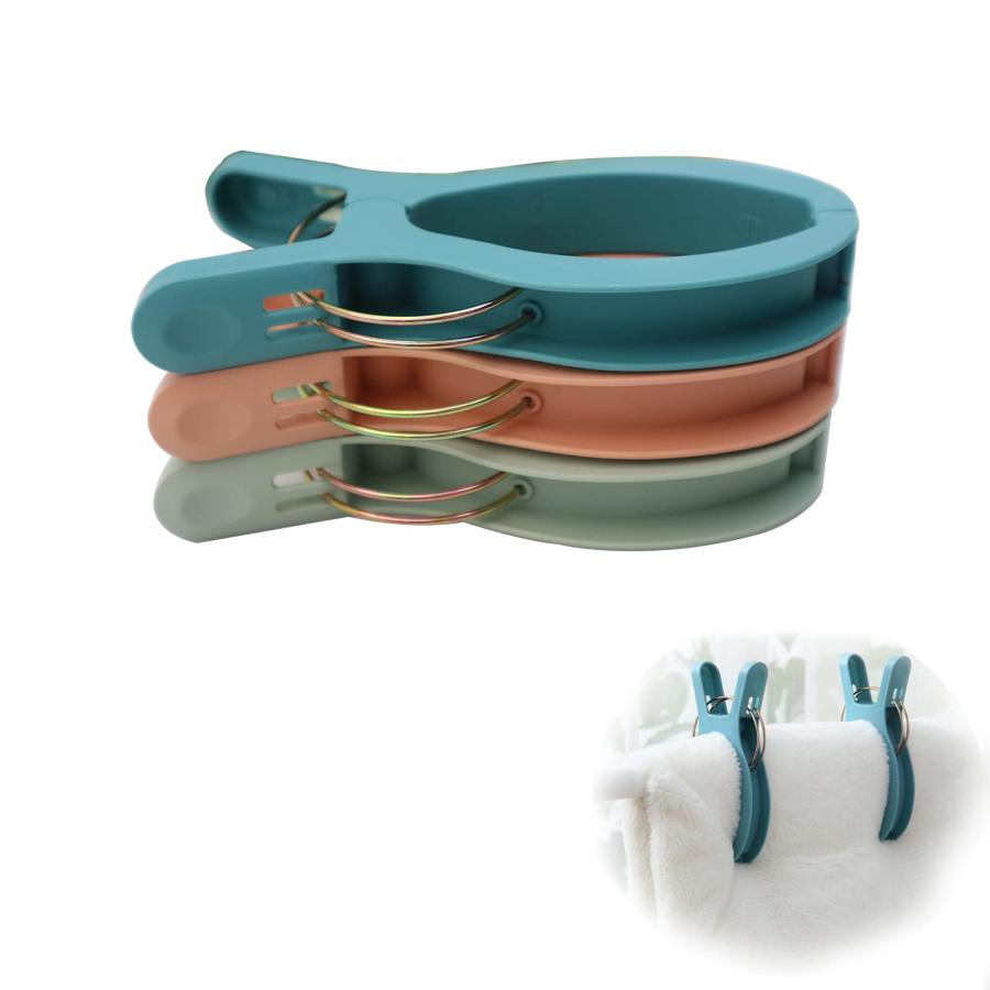 RICISUNG 濯ばさみ大 洗濯バサミ 3個入り 洗濯ばさみ 布団 レック 強力 ダブルバネ ベランダ 手すり ピンチ 竿用ピンチ 布団ばさみ 洗