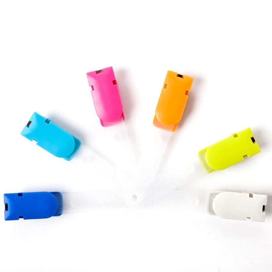 Stoooduo 移動ポケット バンドクリップ 6色6個入り 手芸 名札ホルダー IDカードホルダー移動ポケット バンド
