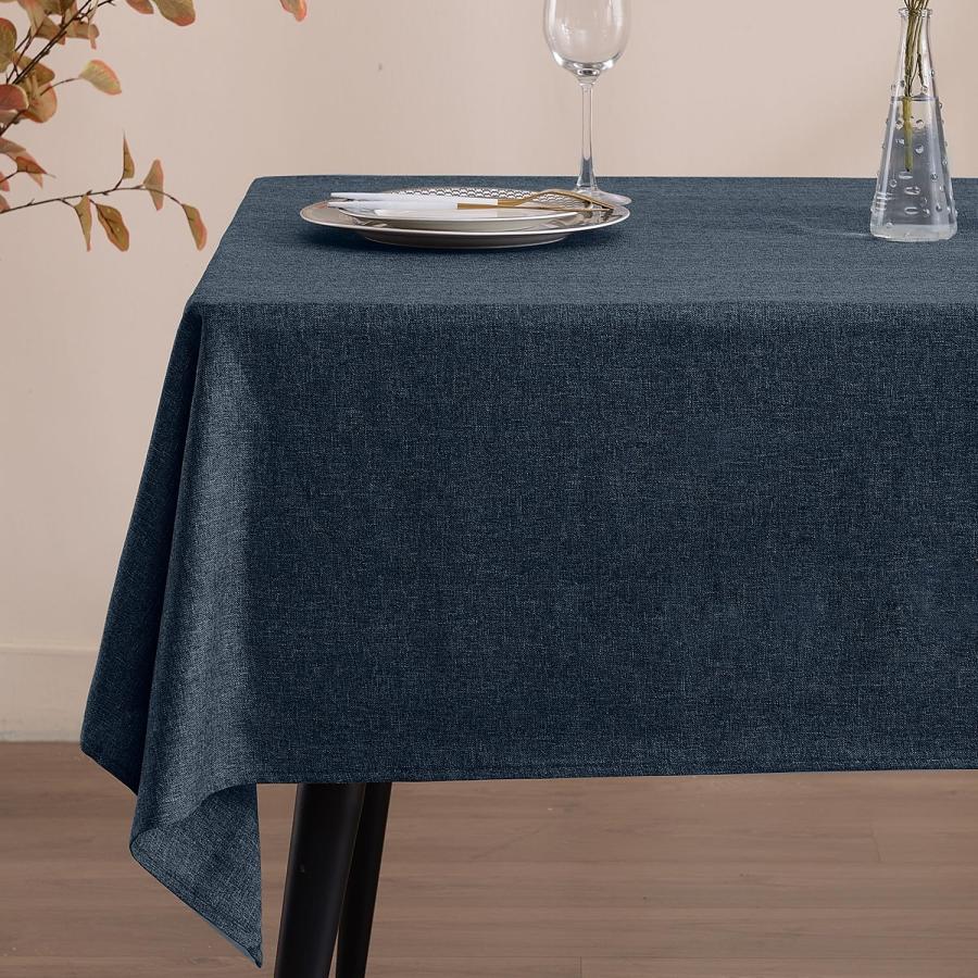 SEASHORE TREE テーブルクロス おしゃれ 140x180cm 類麻 食卓マット テーブル保護 撥水 防水 厚手 無地 テーブルカバー 布