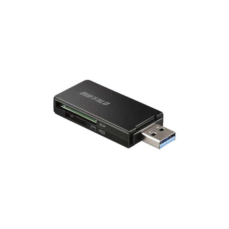 乐天商城 - バッファロー BUFFALO USB3.0 microSD/SDカード専用カードリーダー ブラック BSCR27U3BK